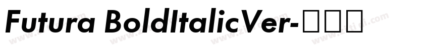 Futura BoldItalicVer字体转换